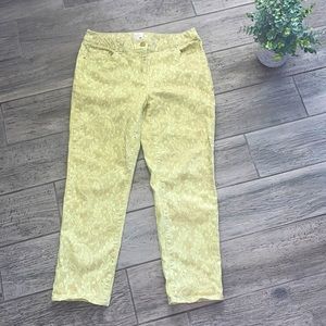 Chico’s lace print stretch ankle pants